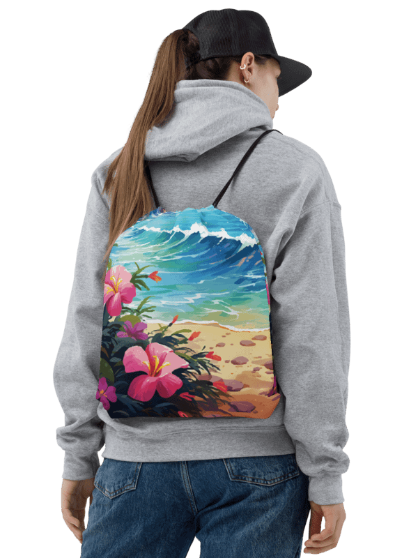 Tropical Paint Drawstring Bag product image (1)