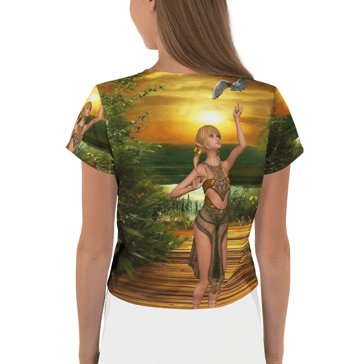 'Elven Stories - The Night of Your Return' All-Over Crop Tee product image (2)