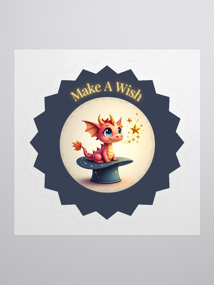 Make A Wish – Magical Pink Baby Dragon Sticker product image (1)