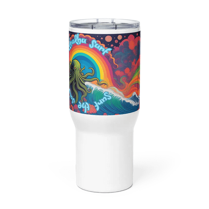 Cthulhu Surf Stainless Steel travel mug with handle 02a product image (2)