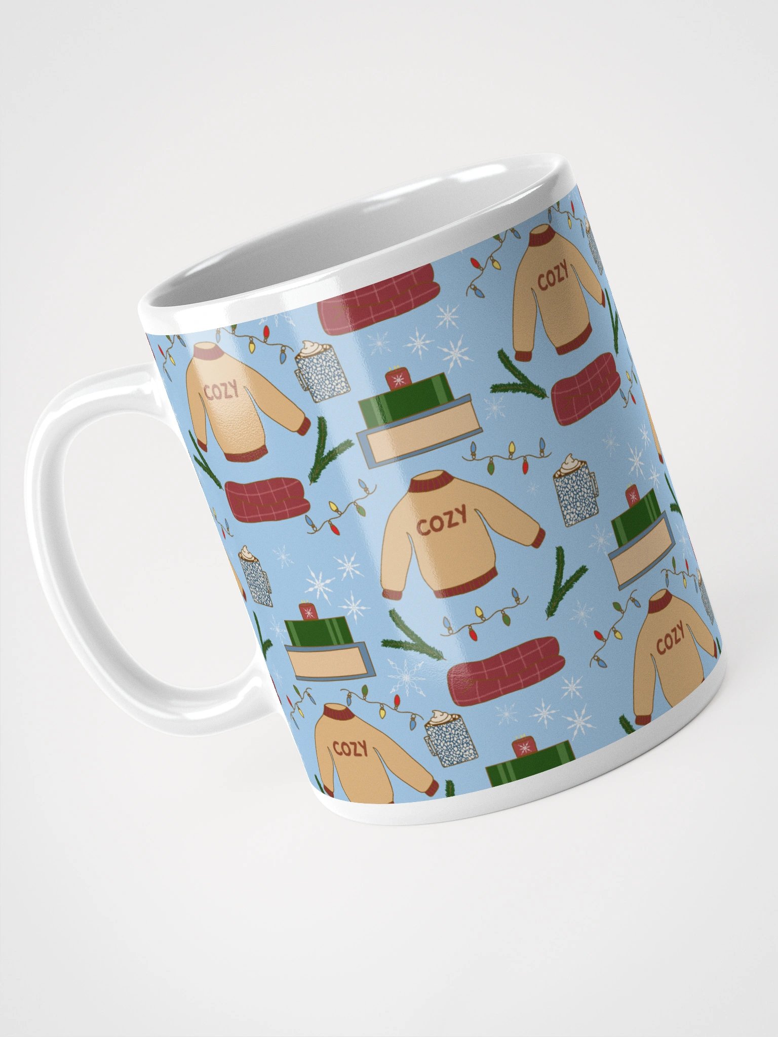 Cozy Winter Pattern Mug in Blue product image (5)