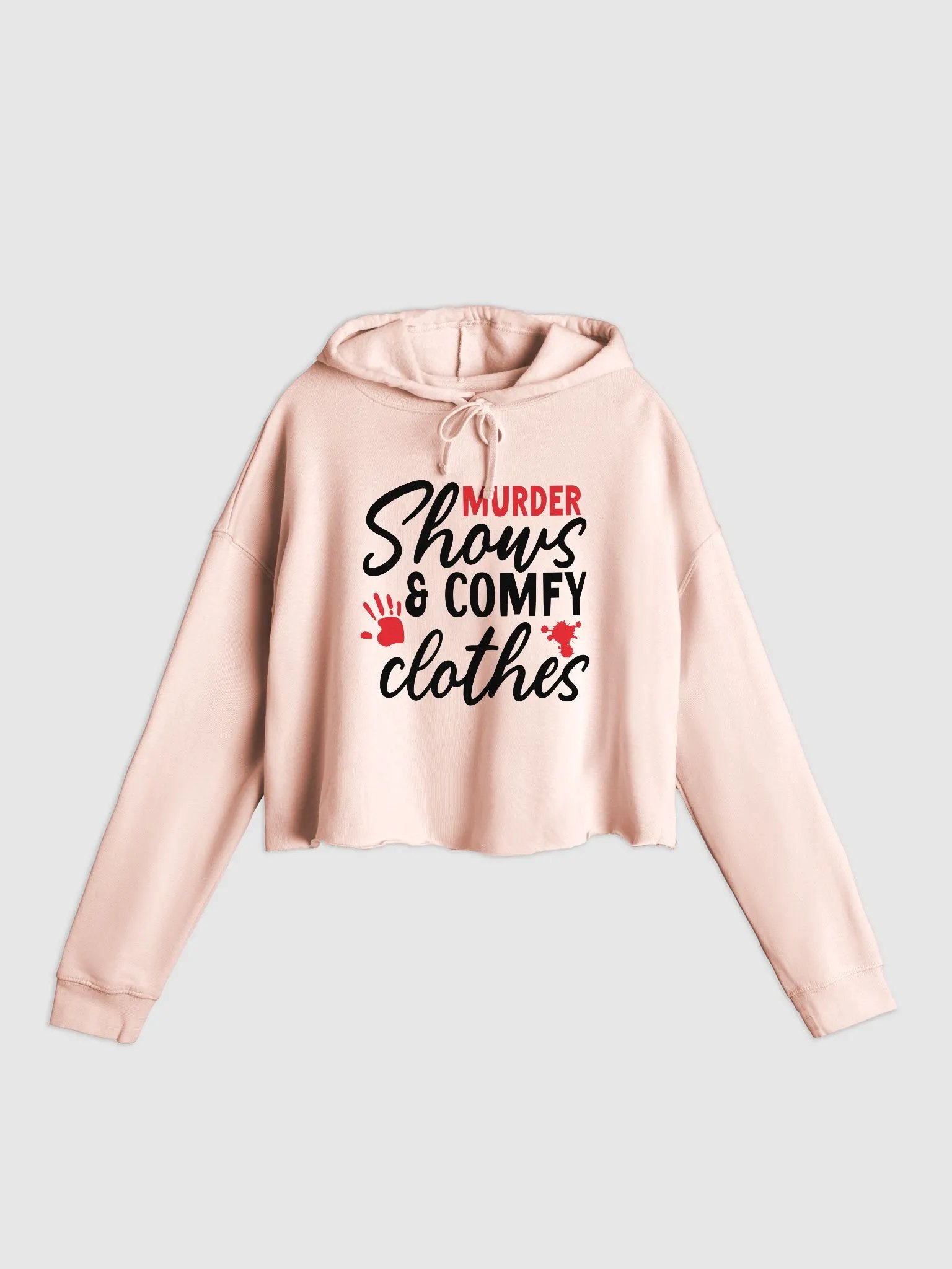 'Murder Shows & Comfy Clothes' Crop Hoodie product image (5)