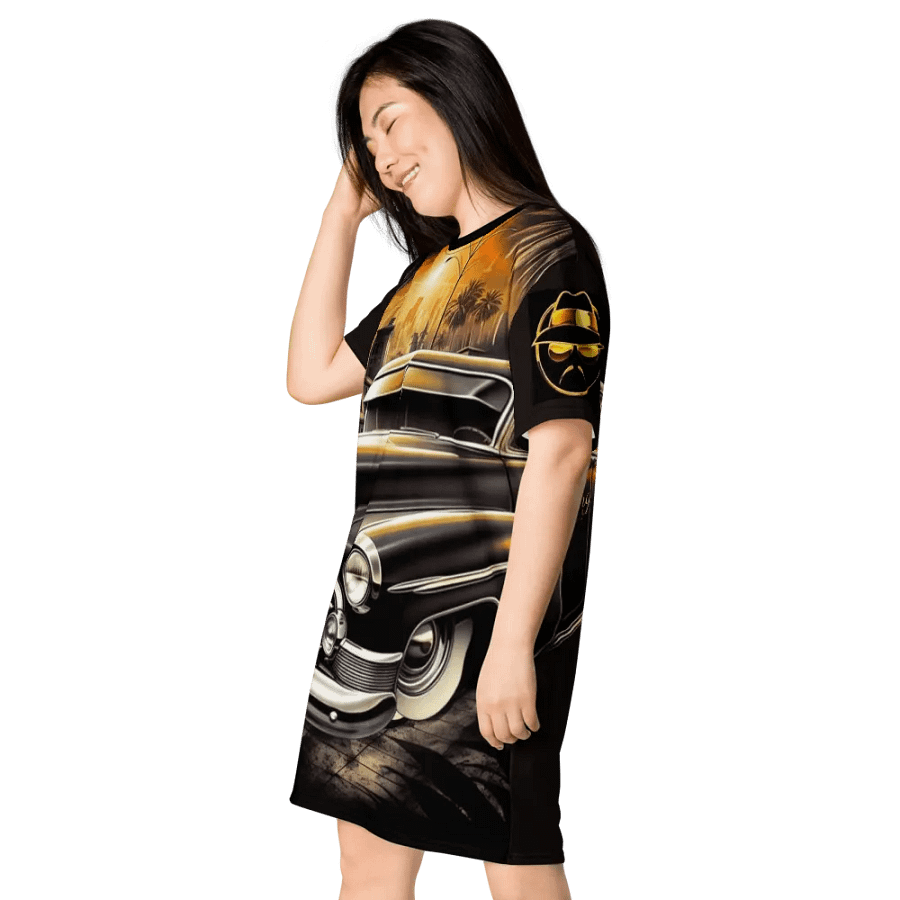 Vintage Lowrider King Car T-Shirt Dress product image (7)