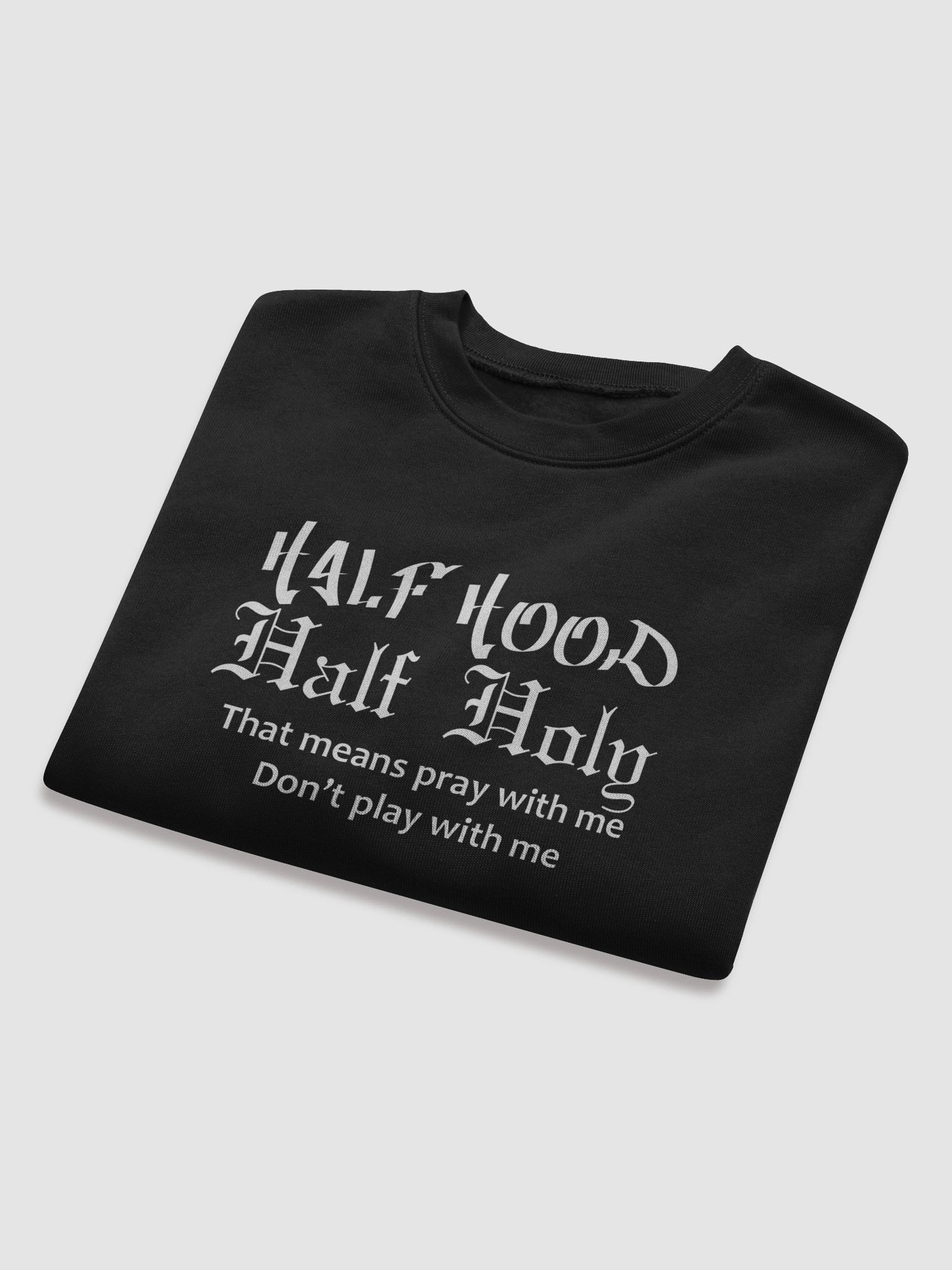 Half Hood Half Holy Fleece Crop Top product image (8)