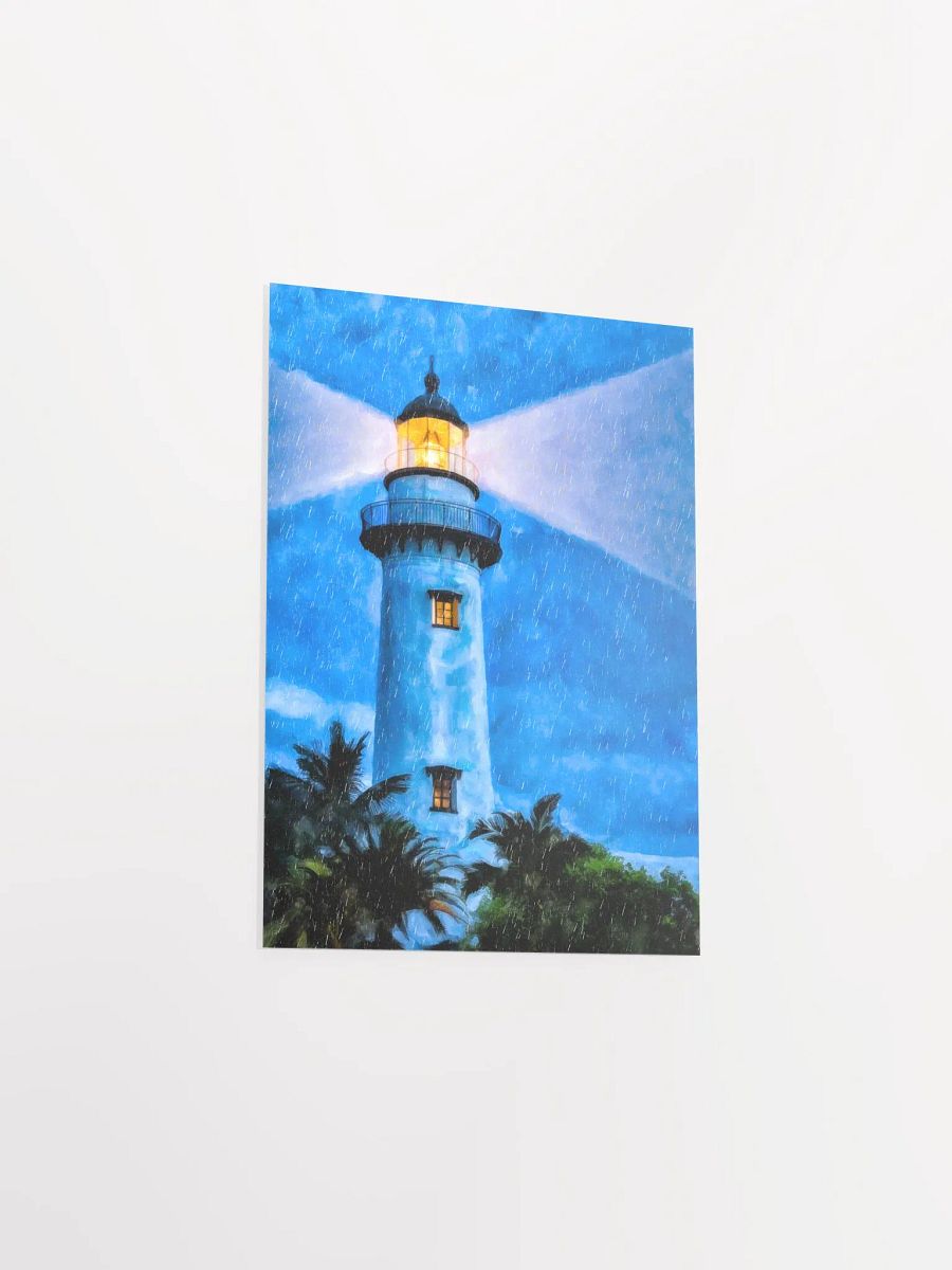 St Simons Island Lighthouse At Night – Georgia Matte Poster product image (24)
