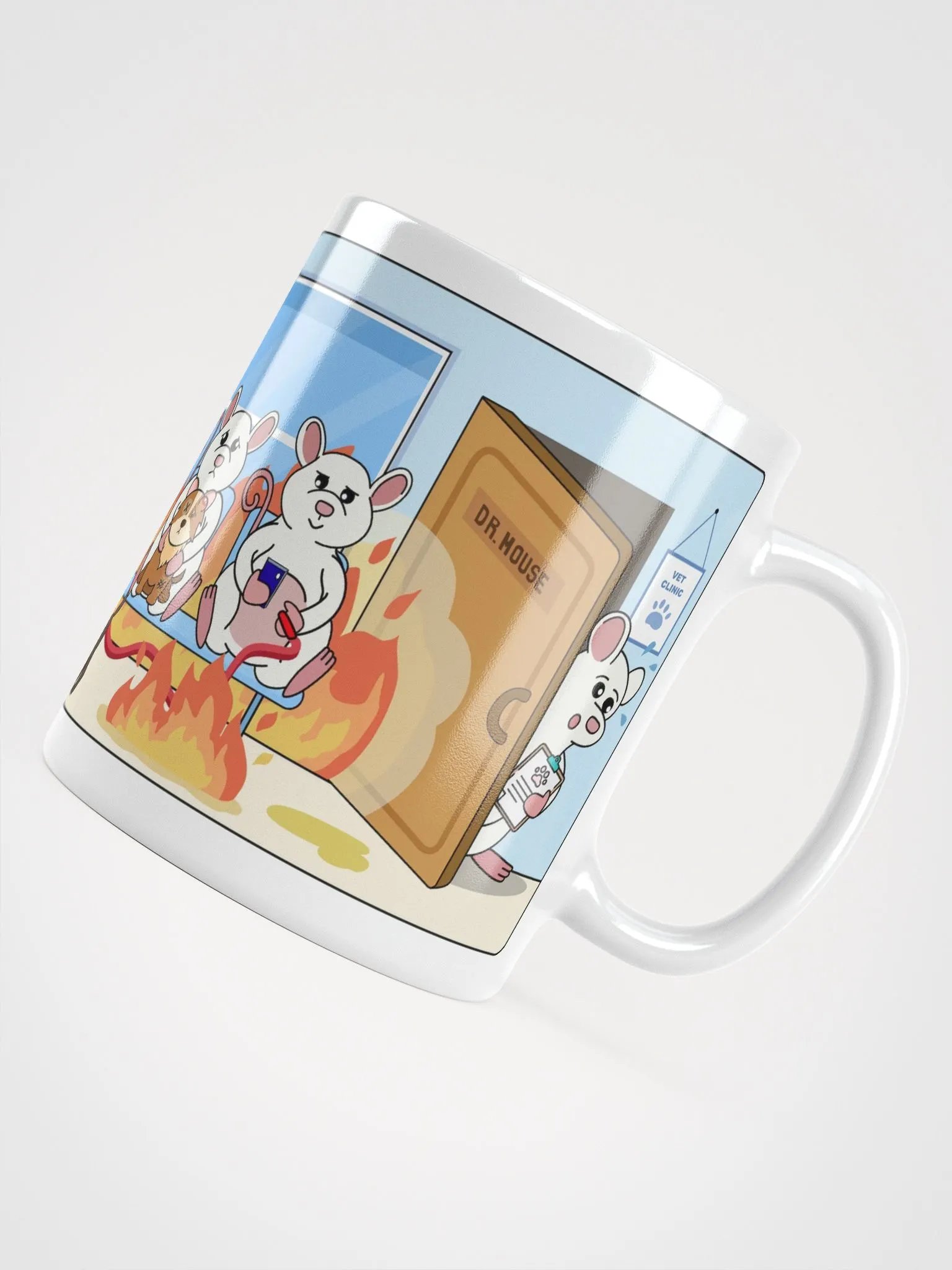 "Burning vet clinic" Ceramic mug product image (6)