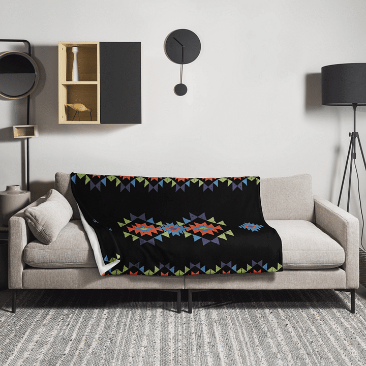 Geometric Aztec Fusion Throw Blanket product image (2)