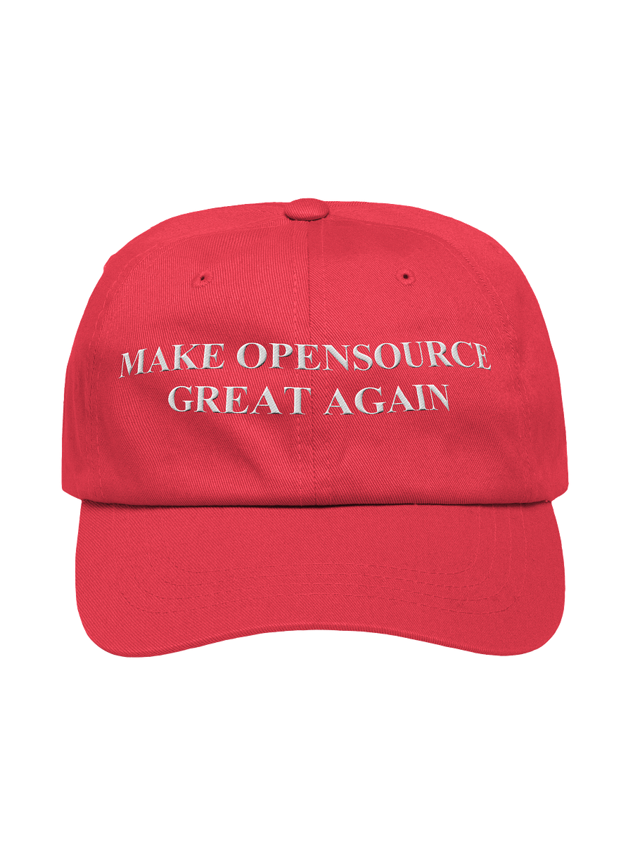 MAKE OPENSOURCE GREAT AGAIN ($MOGA) CAP black/red - 100% cotton product image (1)
