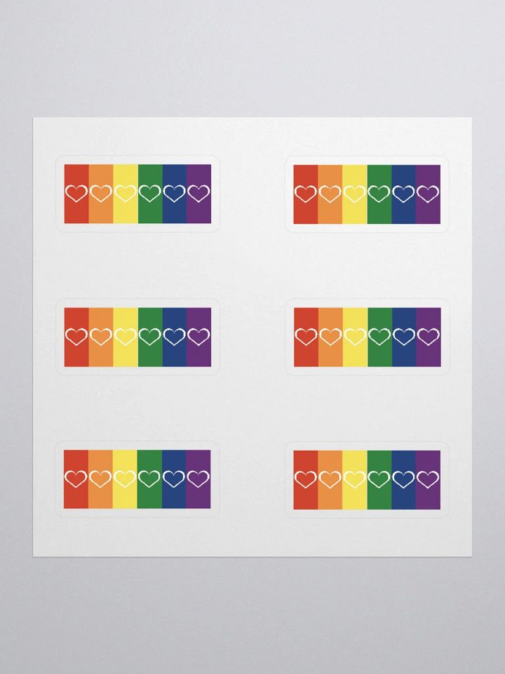 Mini Rainbow Pride with Heart Stickers product image (1)