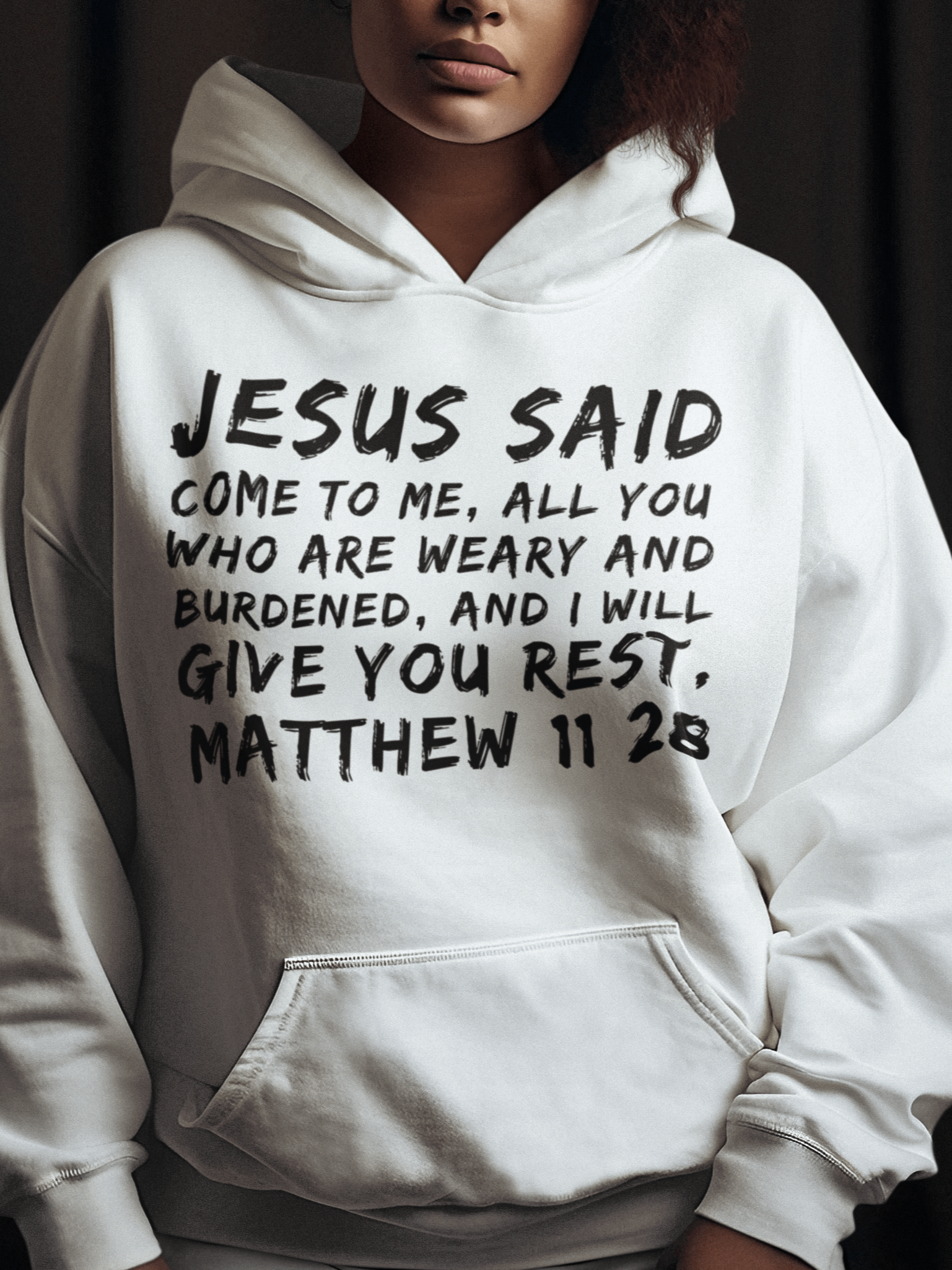Christian Hoodie Jesus Said Come To Me Matthew 11:28 Hoodie product image (2)