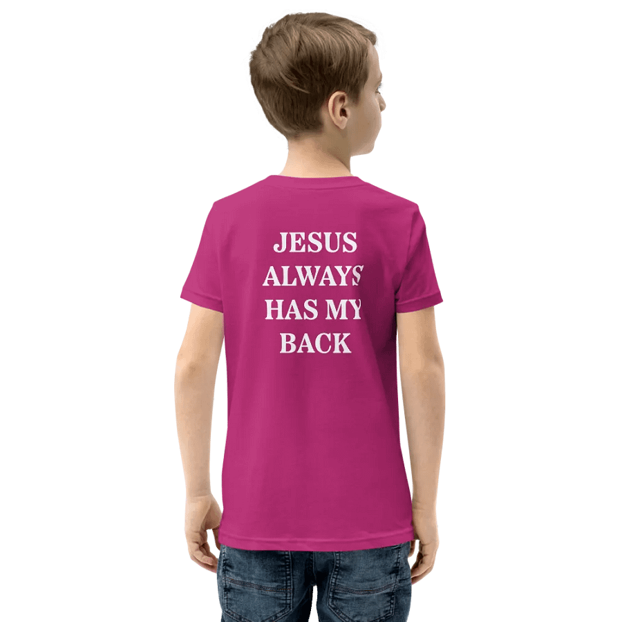 Jesus Always Has My Back | Shirt Kids | White Print product image (52)