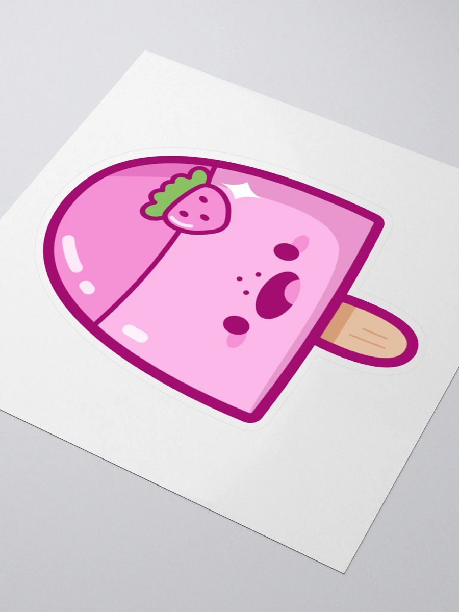Cute Kawaii Strawberry Popsicle Kiss Cut Sticker product image (3)