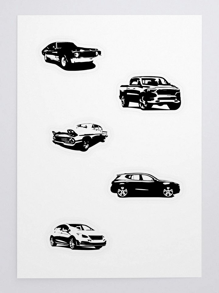 Classic Car Sticker Sheet (5pc) product image (1)