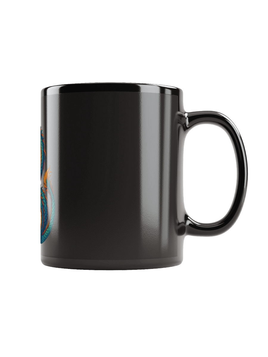 🐉 Dragon Flame Mug – Black Glossy Edition 🔥 product image (4)