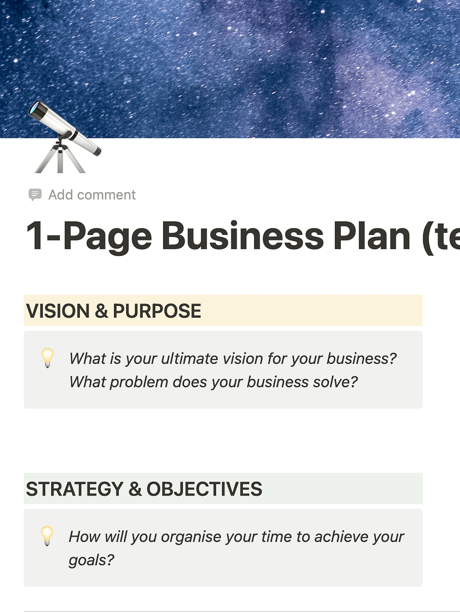 Business Goal Planner - Notion template product image (2)