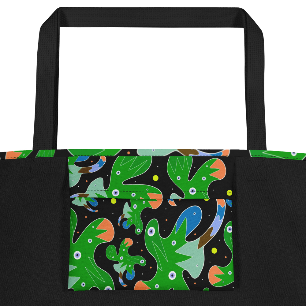 Whimsical Frog Pattern Large Tote Bag product image (2)