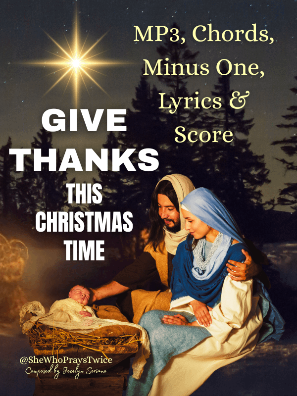 Give Thanks This Christmas Time - MP3, Minus One, Chords, Lyric Sheet and Score product image (1)