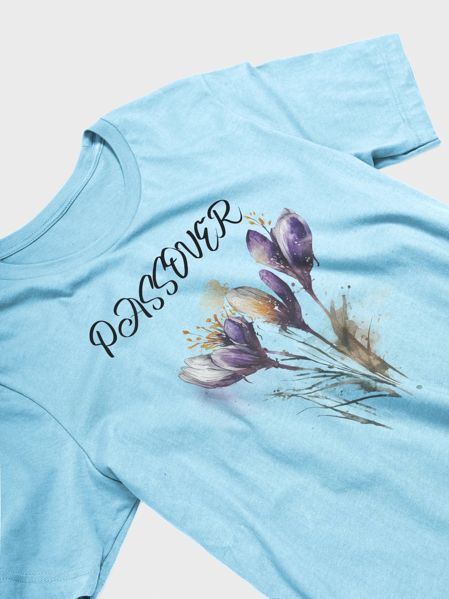 "PASSOVER" Purple Blossom Watercolor T-Shirt product image (9)