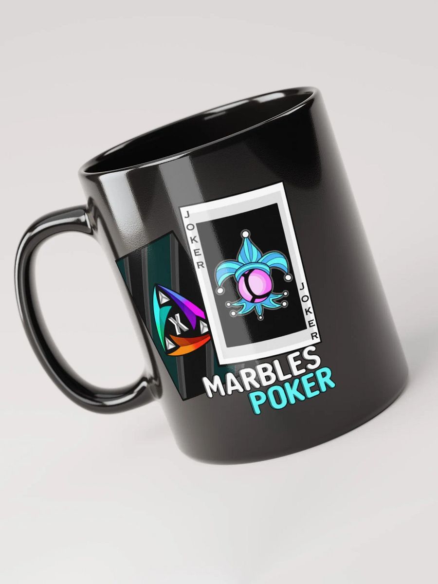 Marbles Poker V2 Black Glossy Mug product image (7)