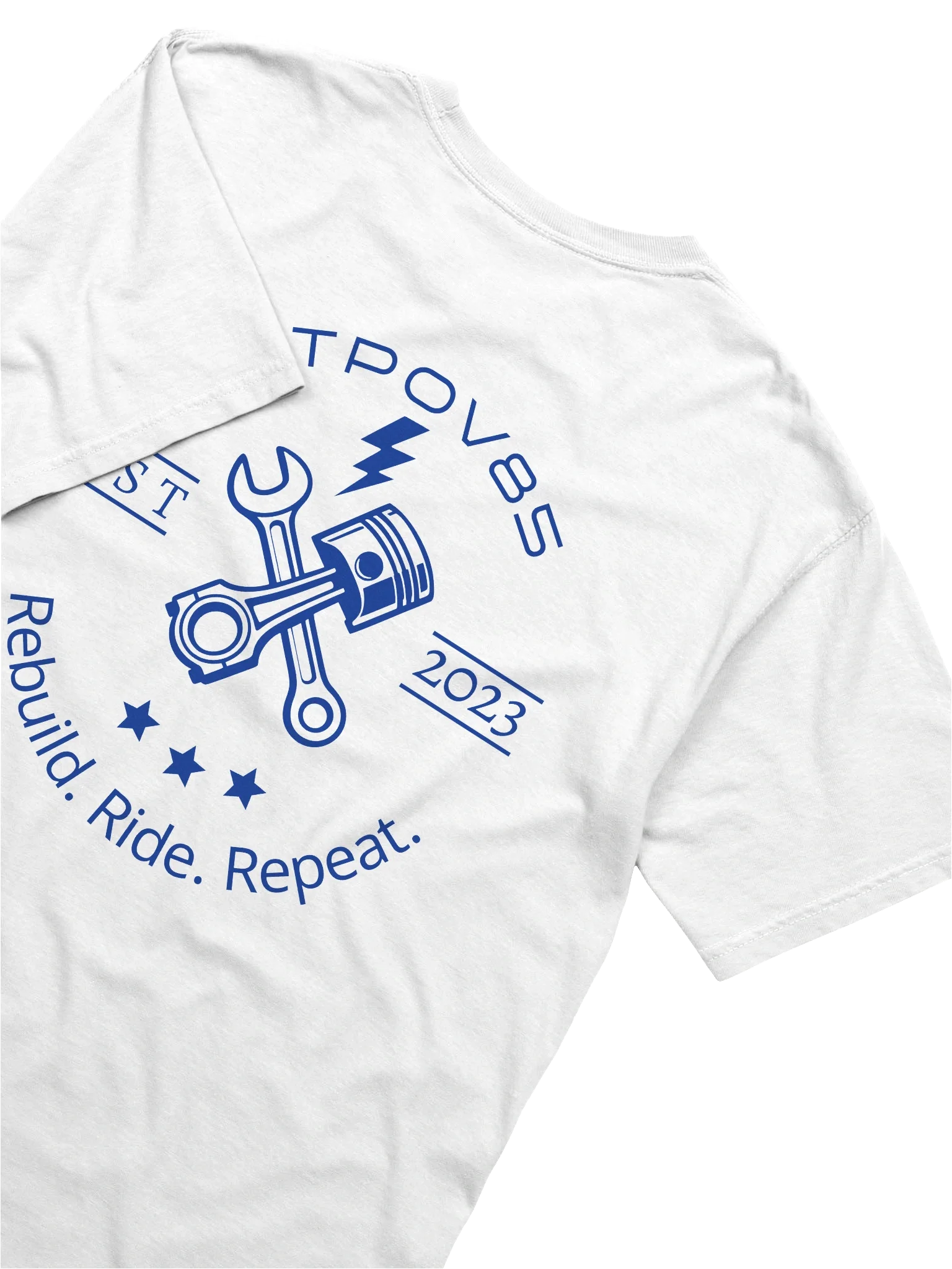 Rebuild. Ride. Repeat. Style 1, White T-Shirt product image (6)