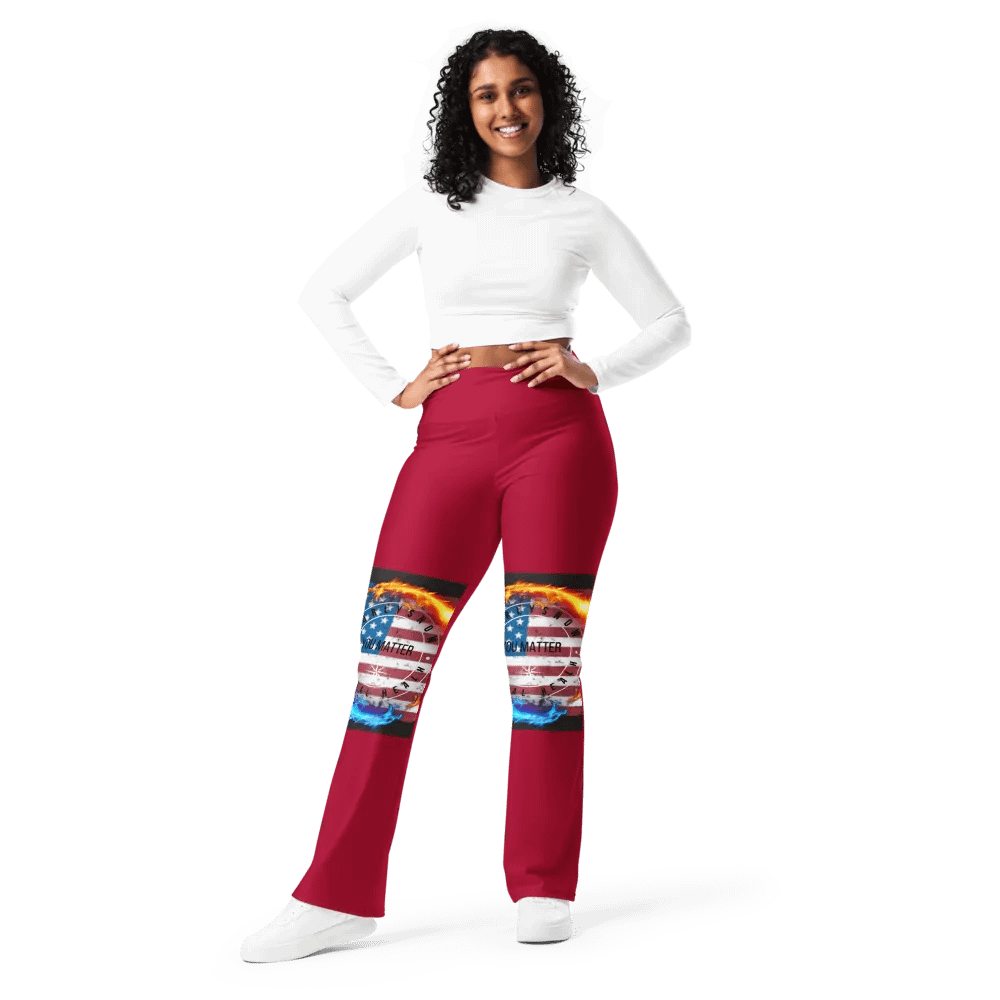 flare leggings- red product image (9)