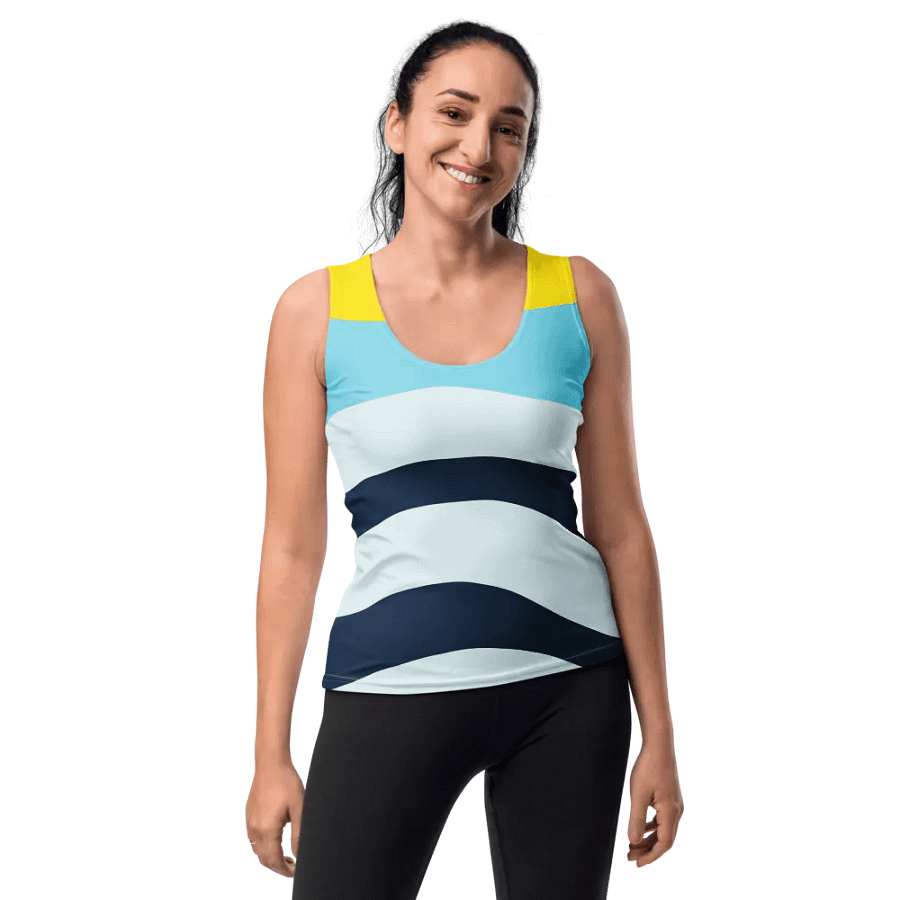 Blue Sunset Waves Women's Tank Top product image (2)