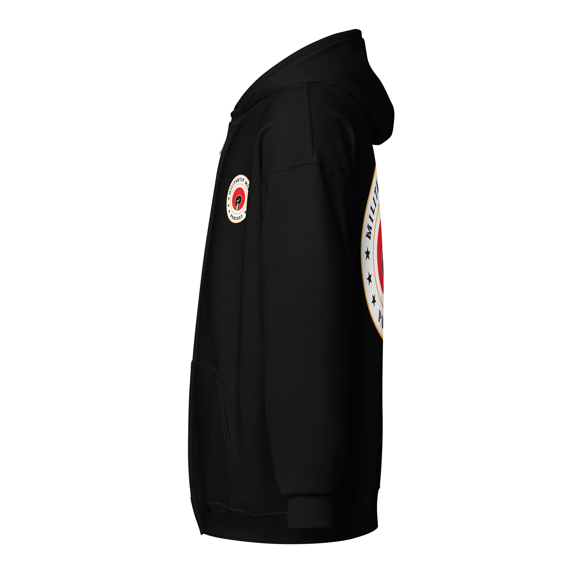 Militantly Mixed Podcast Logo Black Hoodie product image (3)