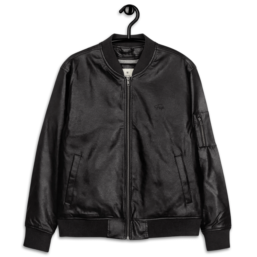 FOYO Faux Leather Bomber Jacket product image (12)