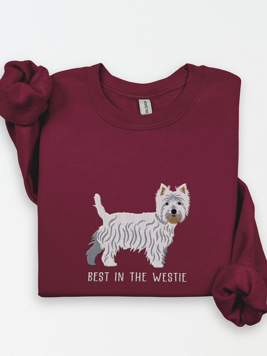 Best in the Westie Sweatshirt (Embroidered) of a West Highland White Terrier product image (1)