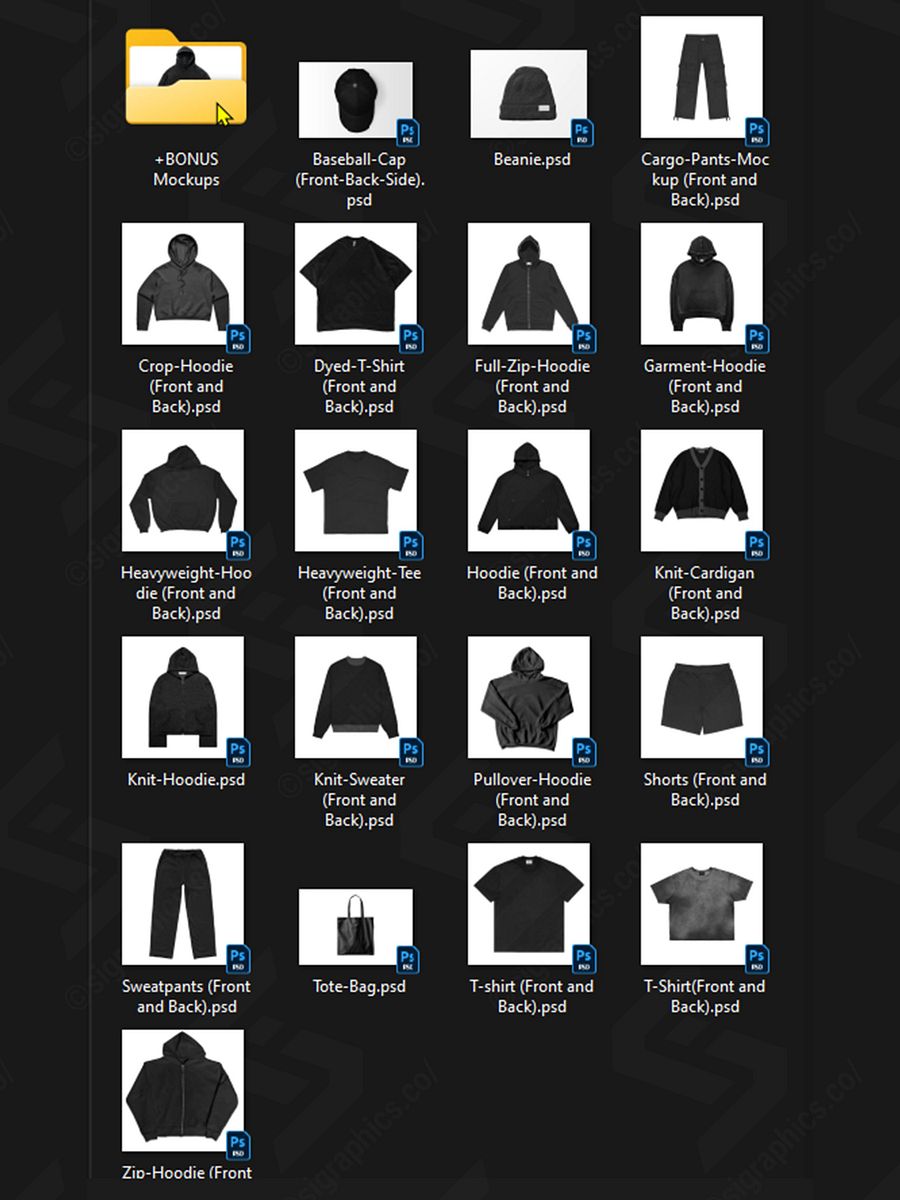 Realistic Clothing Mockups Bundle product image (6)