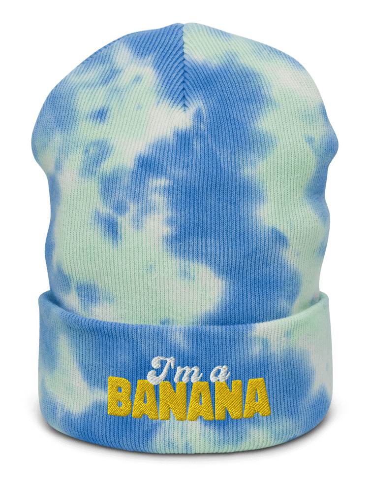 I'm a Banana tie dye beanie product image (1)