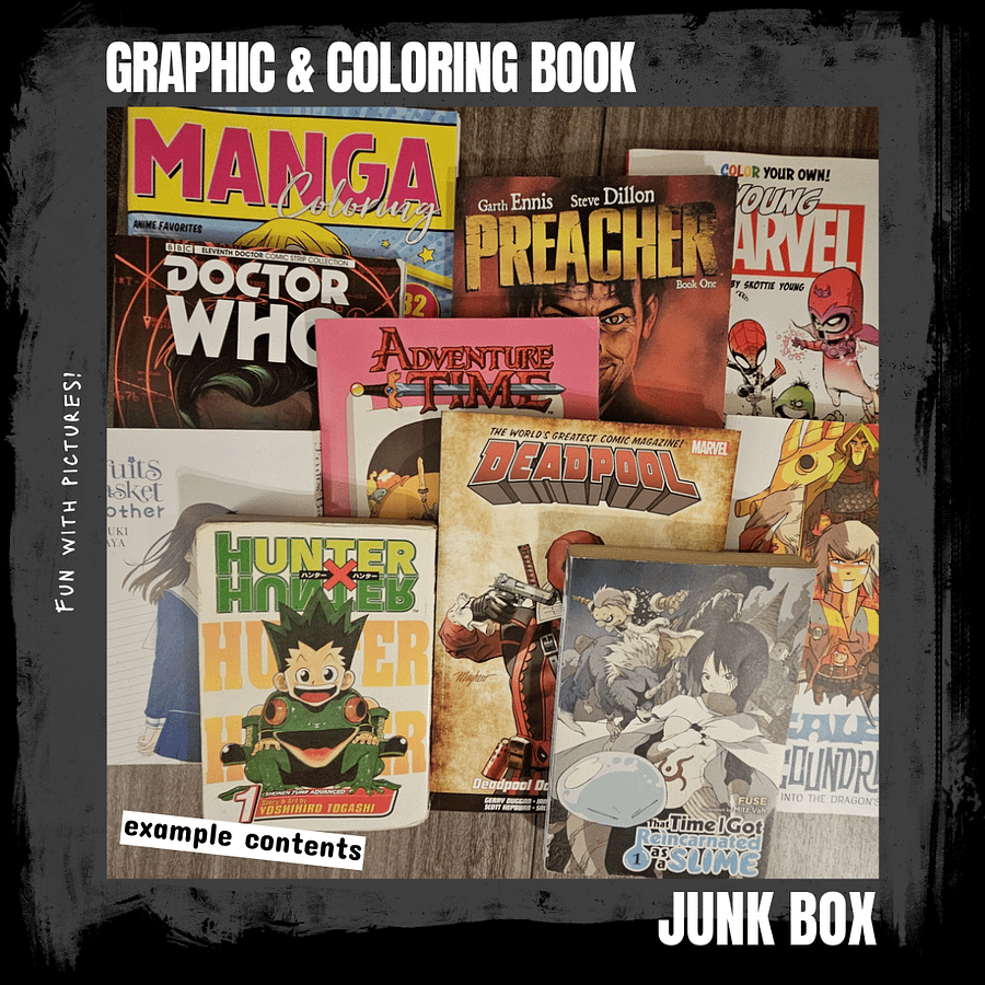 (US ONLY!) Graphic & Coloring Book Junk Box product image (1)