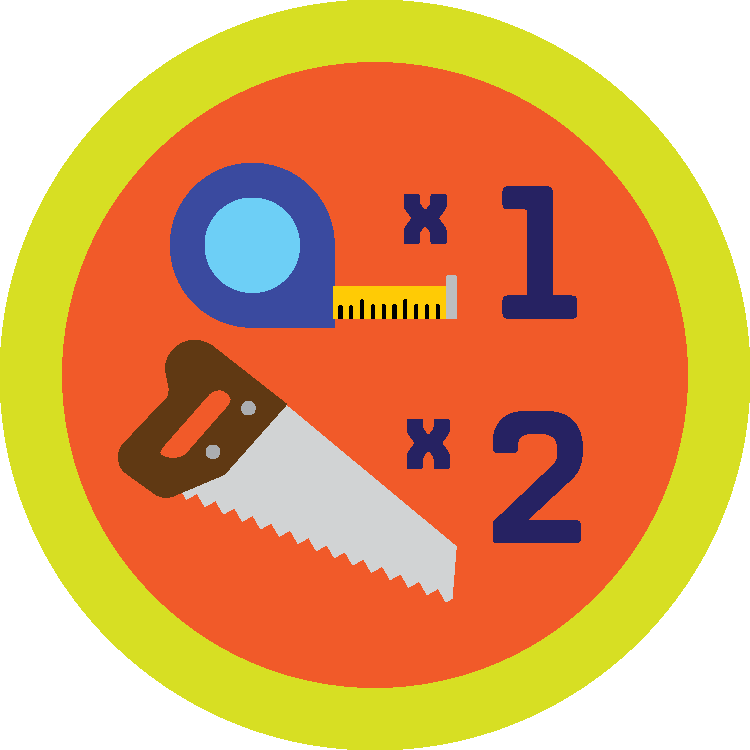 Measure Once, Cut Twice (de)Merit Badge Magnet (2 in) product image (1)