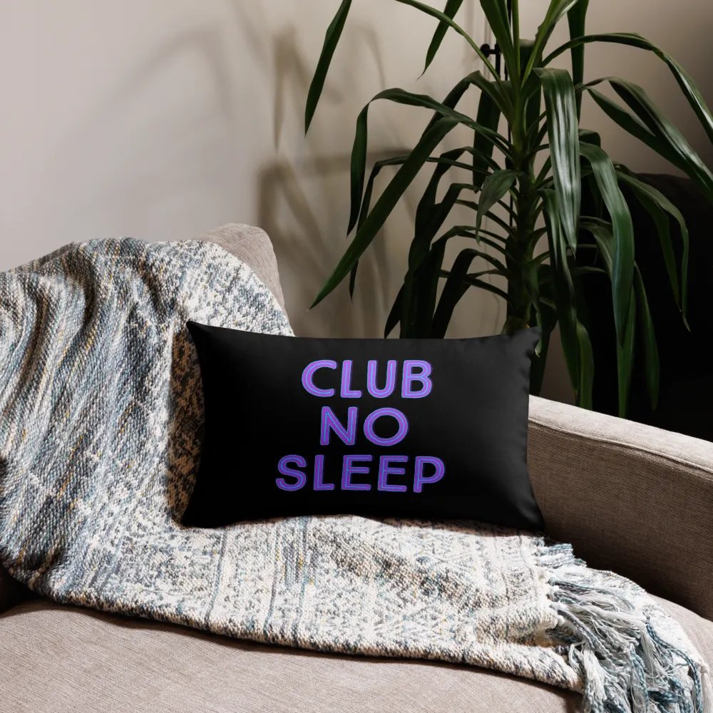 Club No Sleep Pillowcase (Black) product image (1)