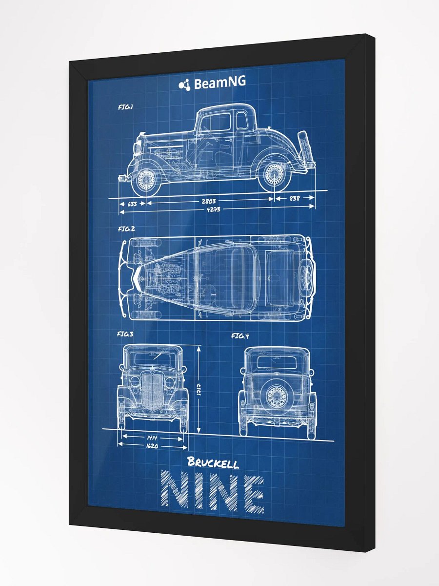 Framed Poster: Bruckell Nine Blueprint product image (3)