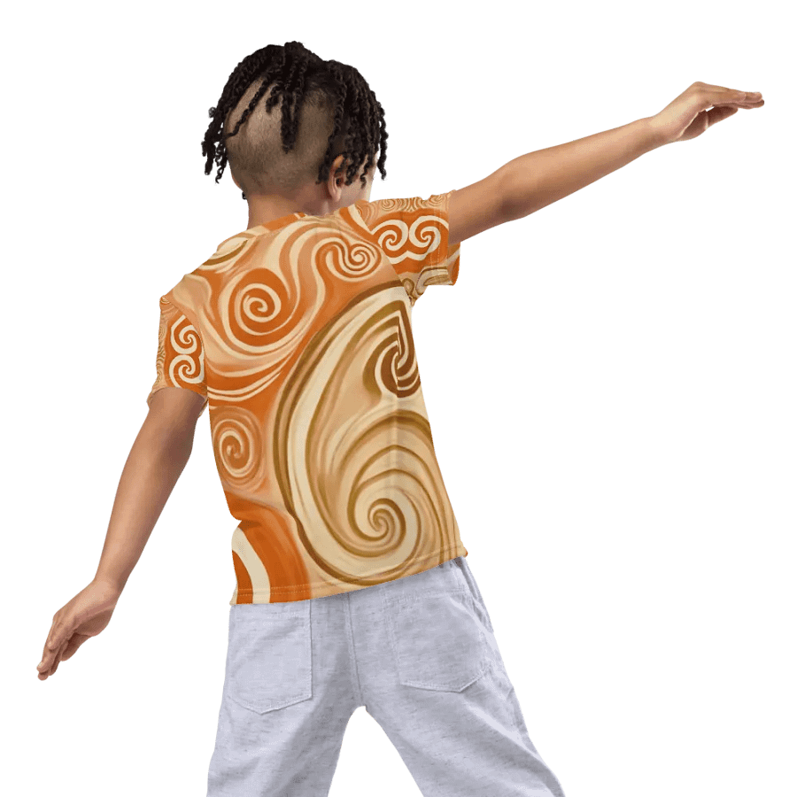 Funky Latte Liquid Tie-Dye Kid's and Toddler's Crew Neck T-shirt product image (5)
