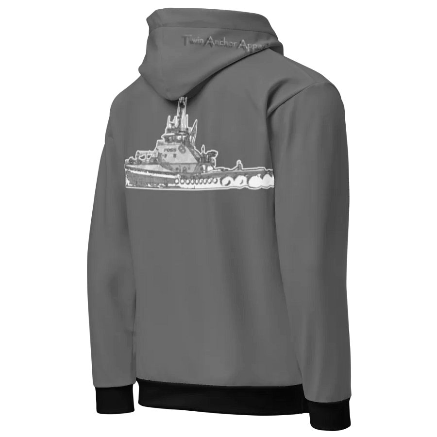 Gray Foss tug Sketch Hoodie product image (5)