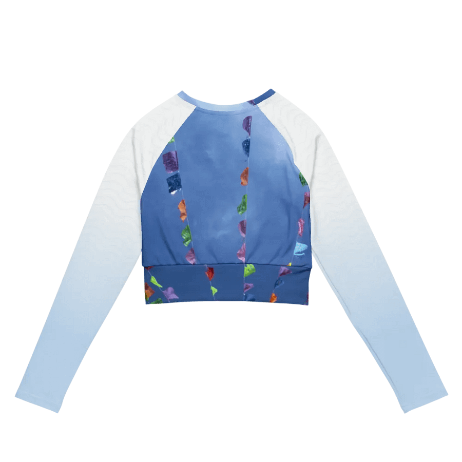 Papel Picado Long Sleeved Jersey Crop Top product image (7)