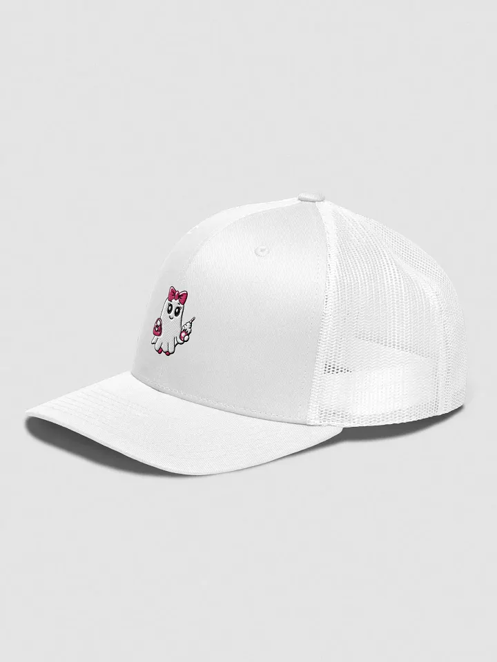 Cute Ghost Embroidered Retro Trucker Hat product image (2)