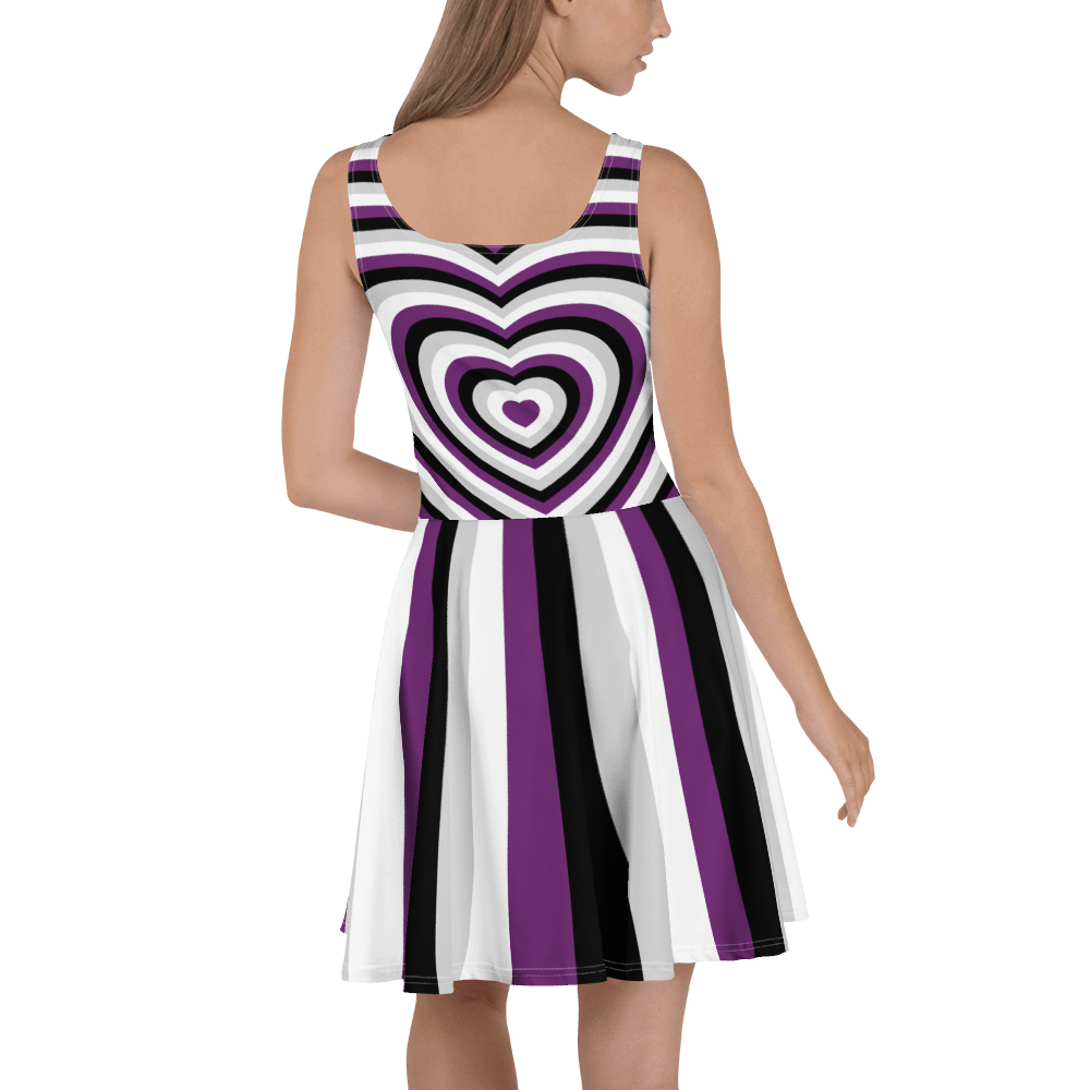 Asexual Pride Hearts Skater Dress product image (4)