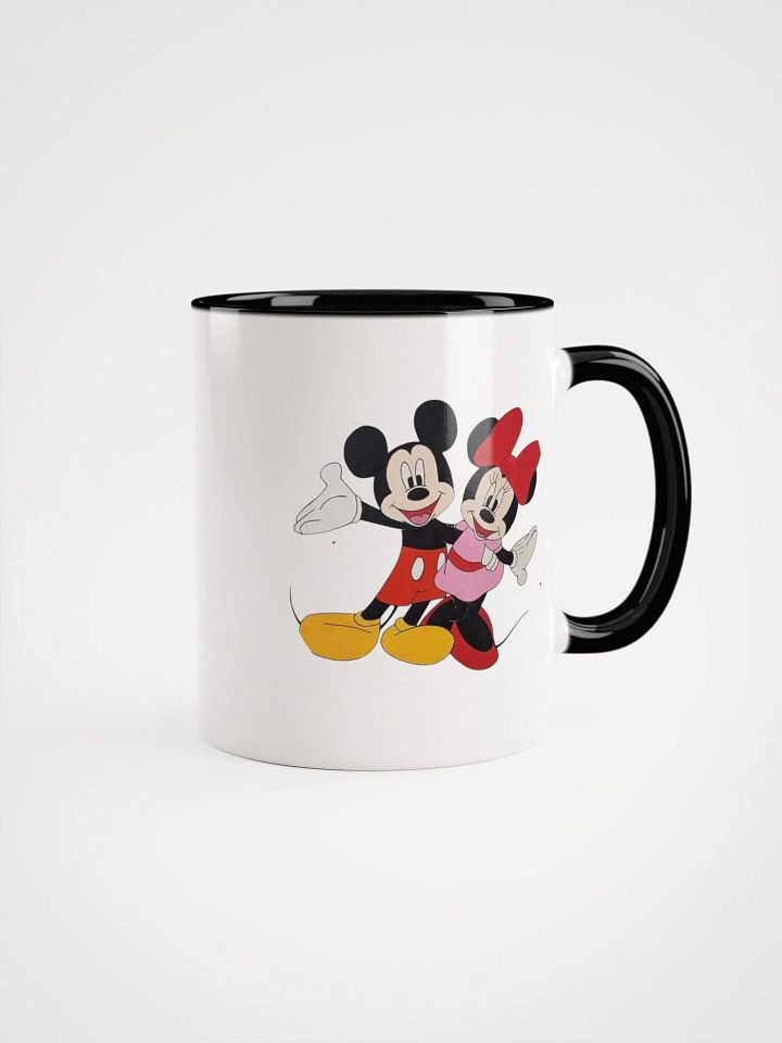 Mickey and Minnie mouse (art by Dina R.) - Ceramic Mug with Color Inside product image (5)