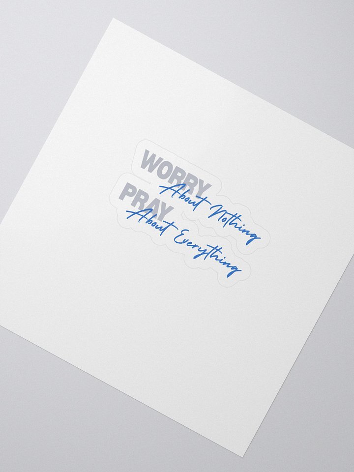 Worry about nothing, Pray about everything product image (2)