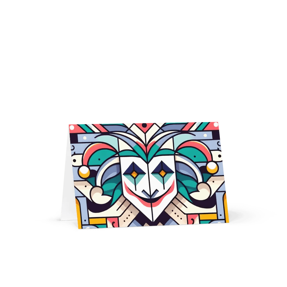 Abstract Joker Face Blank Card product image (1)