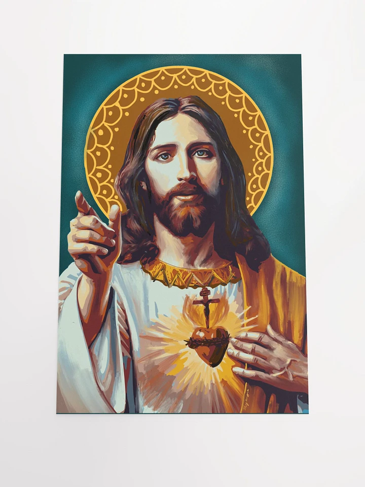 Sacred Heart of Jesus Painting Matte Print ( Not Framed) product image (1)