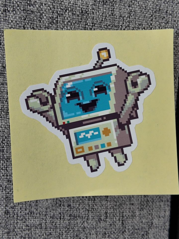 Happy Robot Sticker product image (1)