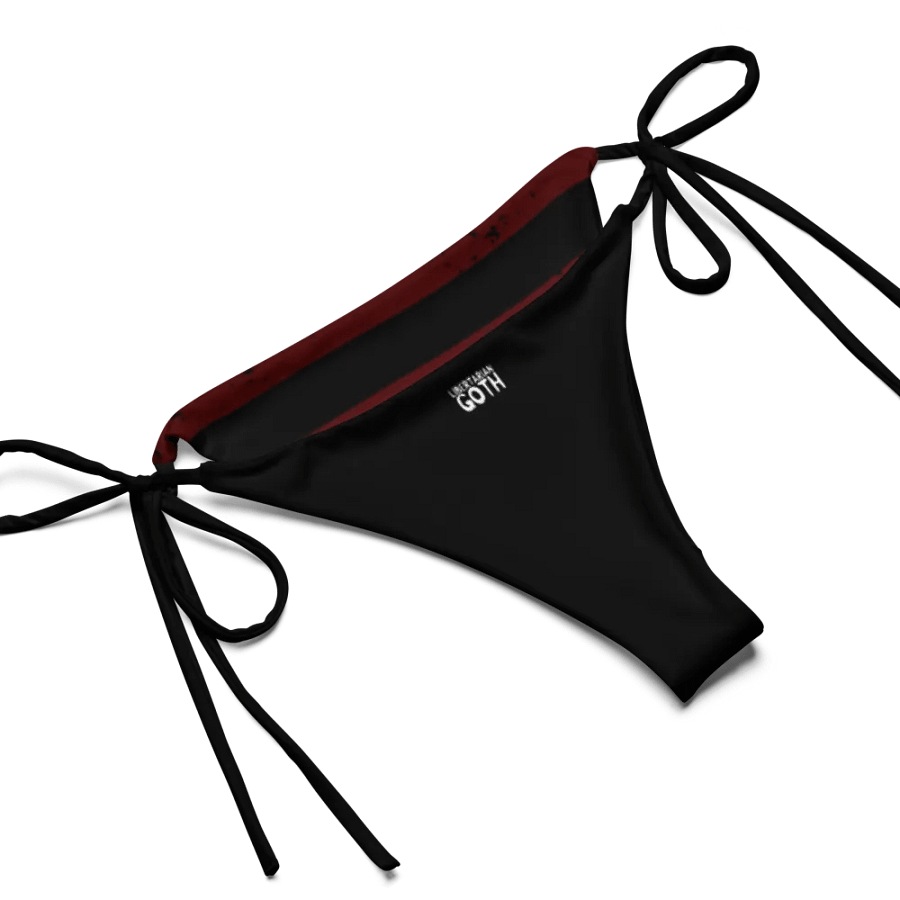 Distressed Red and Black Americana String Bikini product image (6)