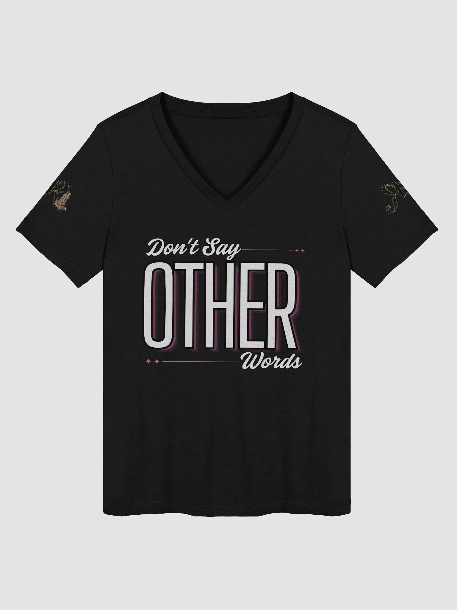 Don't Say Other Words Female V-Neck T-Shirt product image (3)