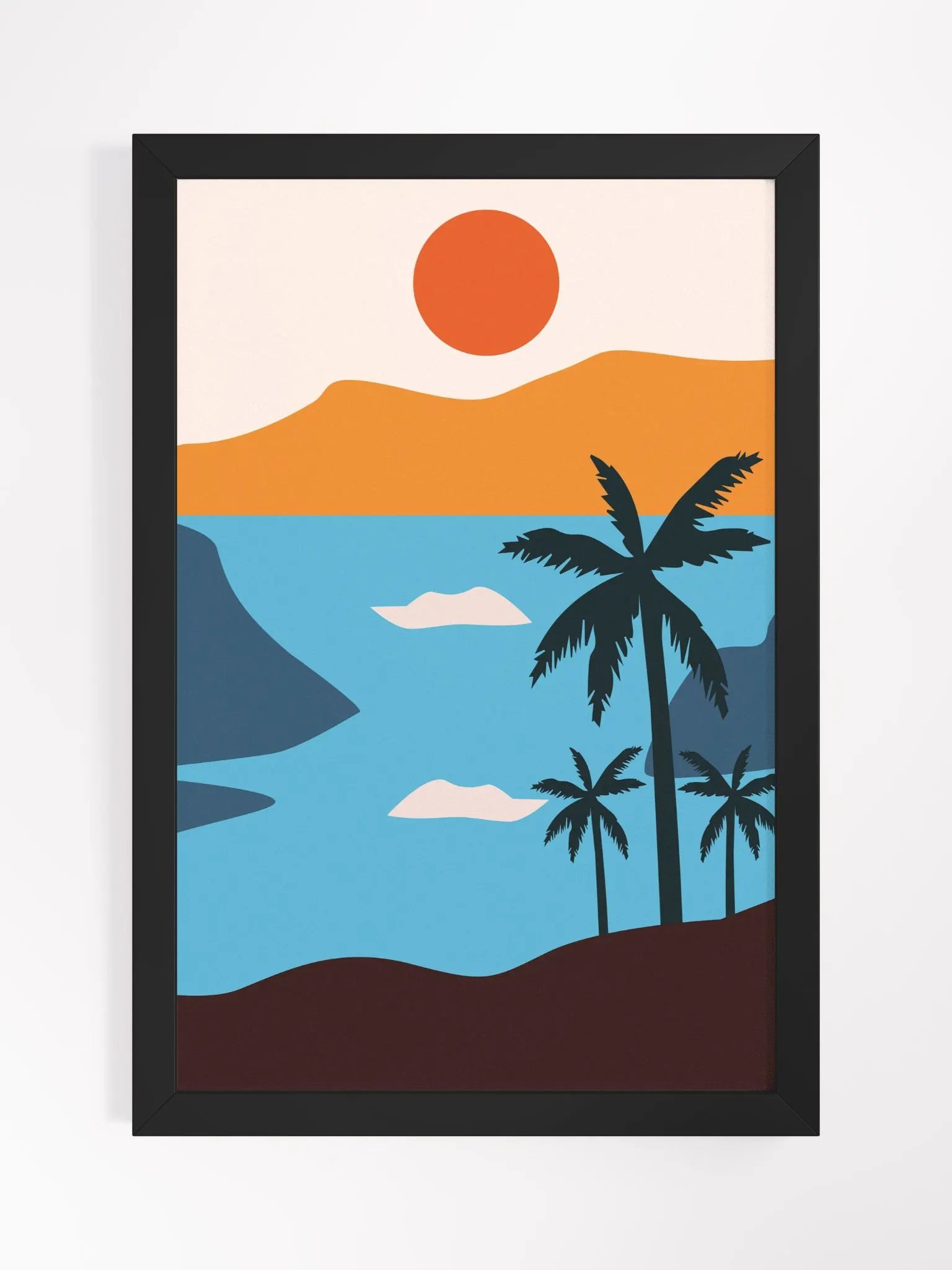 Tropical Sunset Silhouette Poster product image (5)
