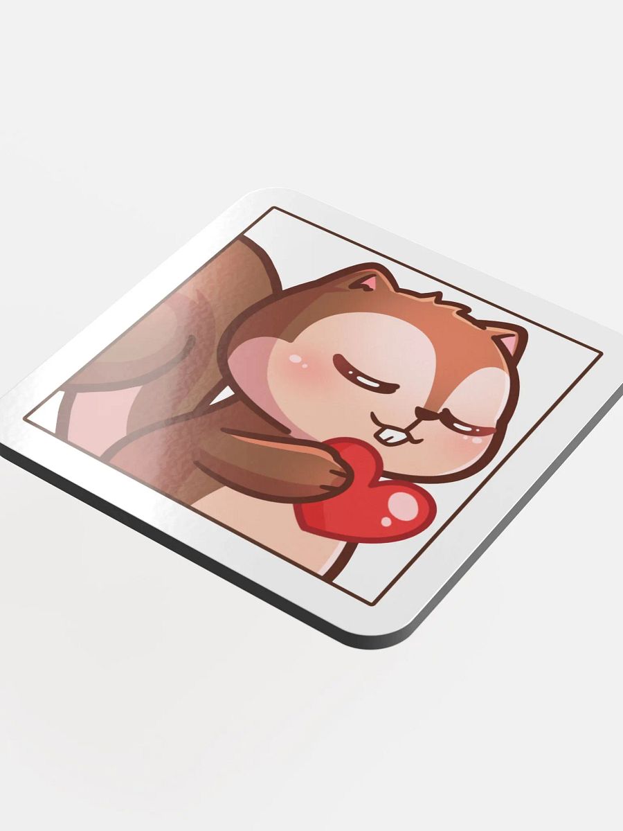 Smug Squirrel Heart Coaster product image (4)