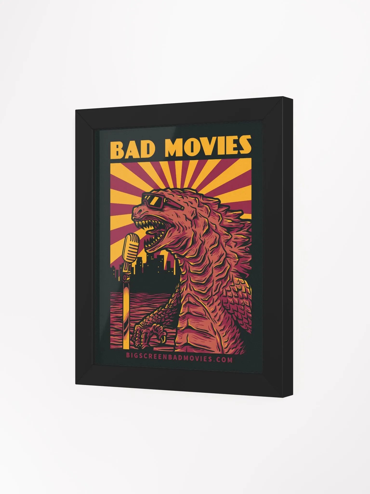 Bad Movies Giant Monster Wood Framed Matte Poster product image (83)